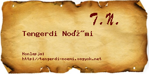 Tengerdi Noémi névjegykártya